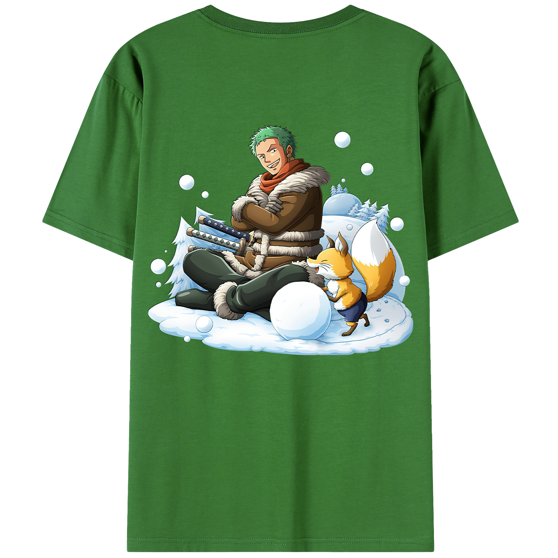 ワンピース ロロノア・ゾロ ONE PIECE Roronoa Zoro レディース半袖Tシャツ(バックプリント)